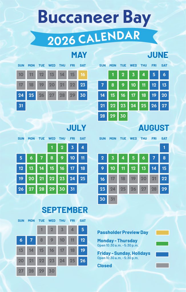 Buccaneer Bay Calendar 2026 Buccaneer Bay Calendar 2026